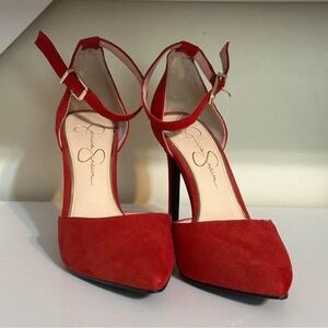 Jessica Simpson Red Suede Heels